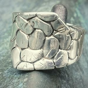 Vintage Sterling Silver Kali Cigar Band Ring- Size 5.75